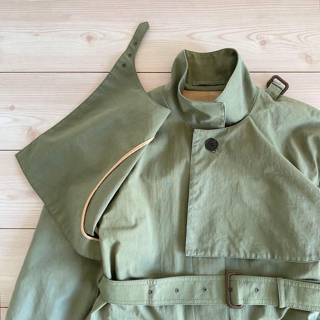 定価132000円 アクアスキュータム コットンナイロン ビッグシルエットコート