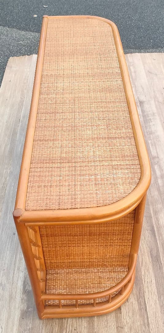 [ビンテージ]ラタン キャビネット サイドボード 籐