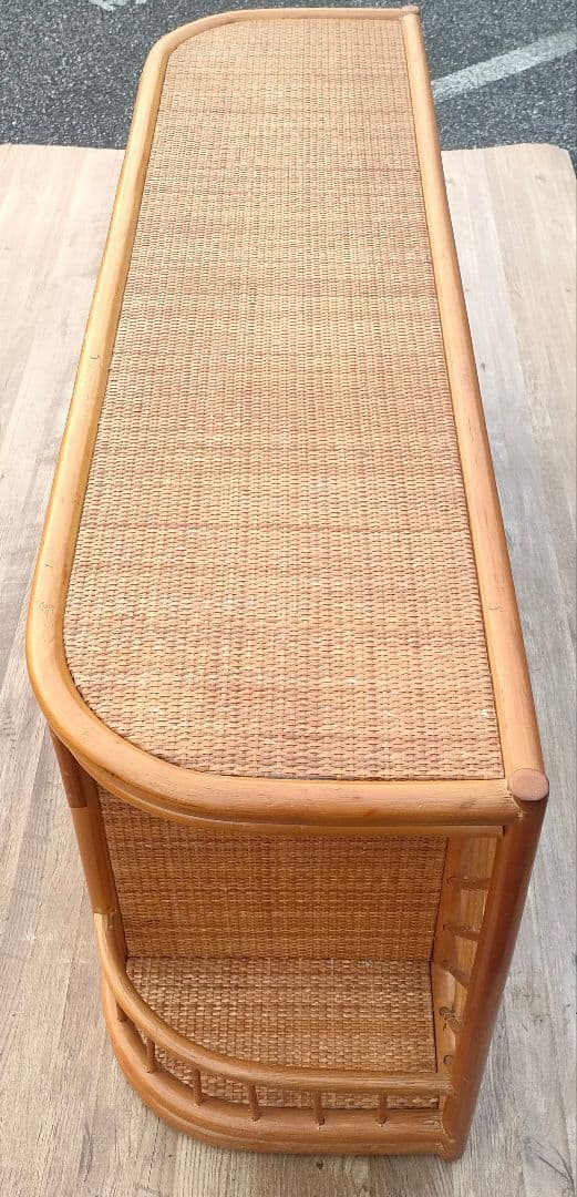 [ビンテージ]ラタン キャビネット サイドボード 籐