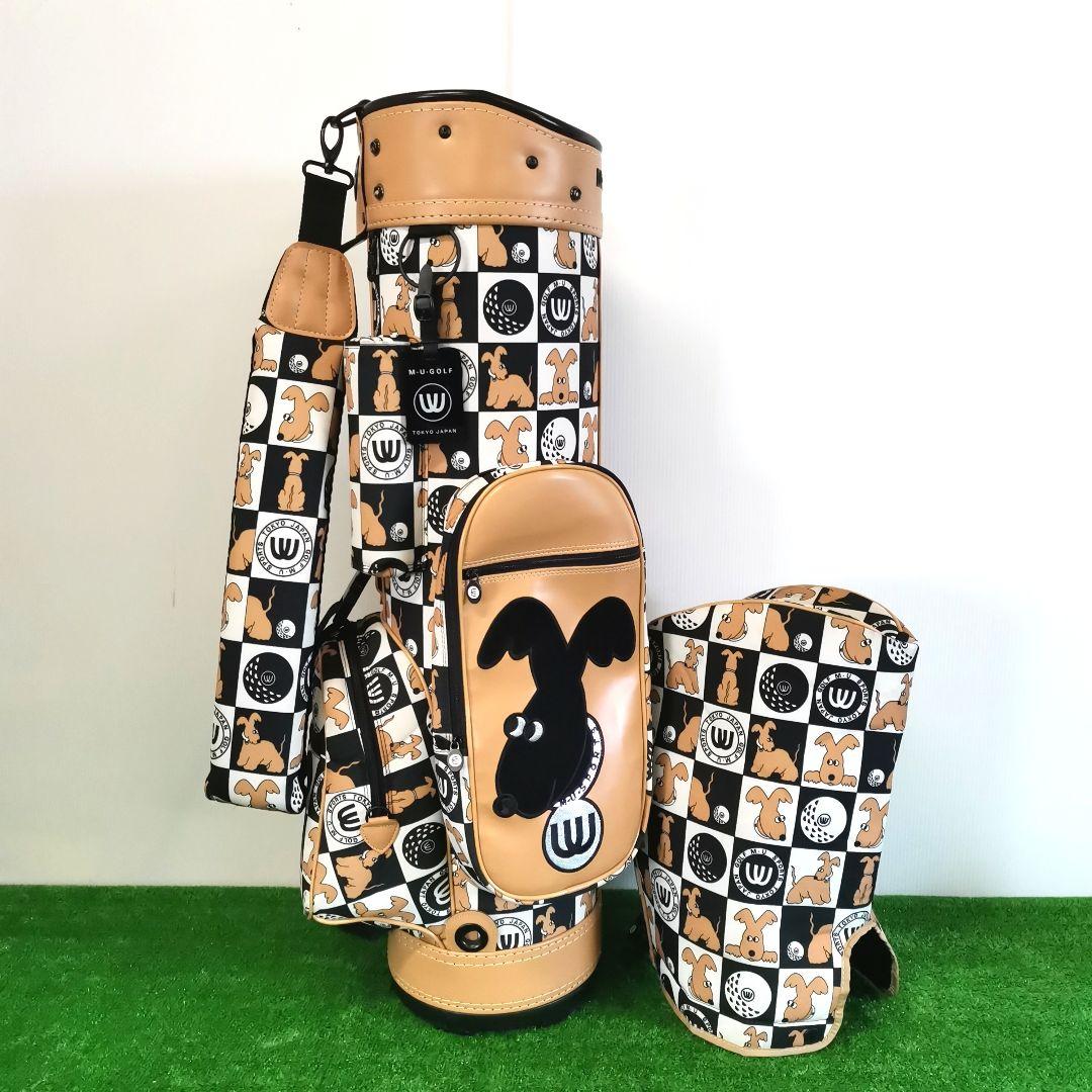 MU SPORTSミエコウエサコ キャディバッグ レディース ワンちゃんデザイン