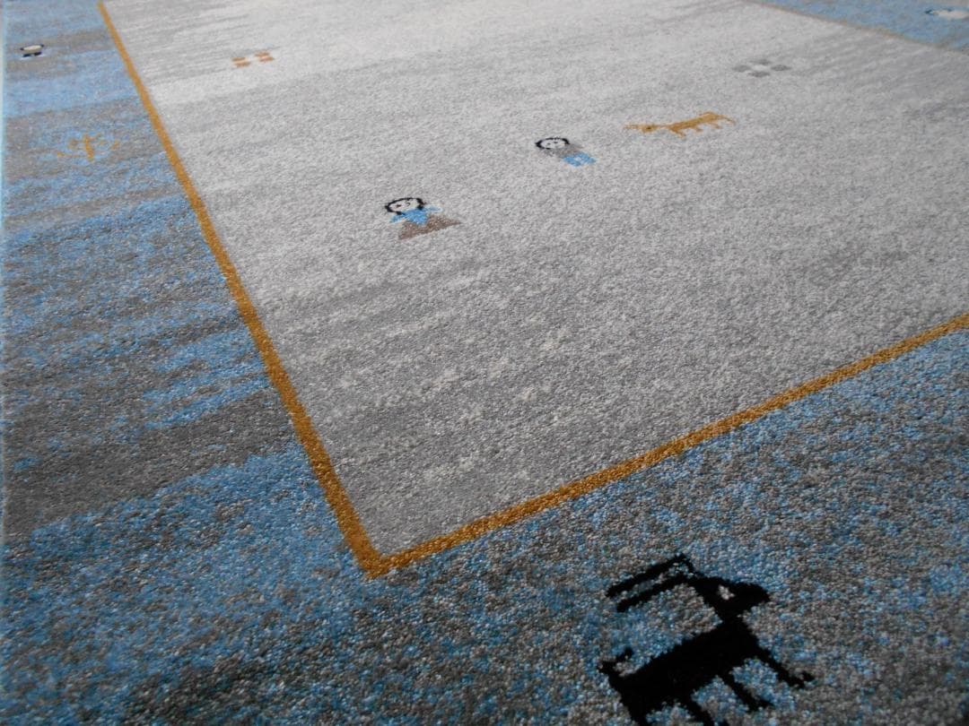 ふっかり！ウィルトン織 モダン ギャッベ ラグ 150×225cm-65001