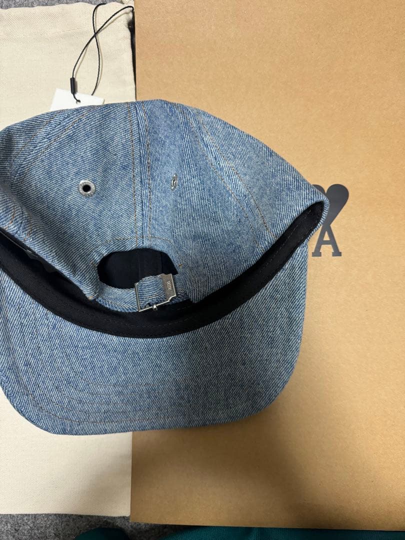 ブルー コットン AMI DE COEUR エンブロイダリー キャップ