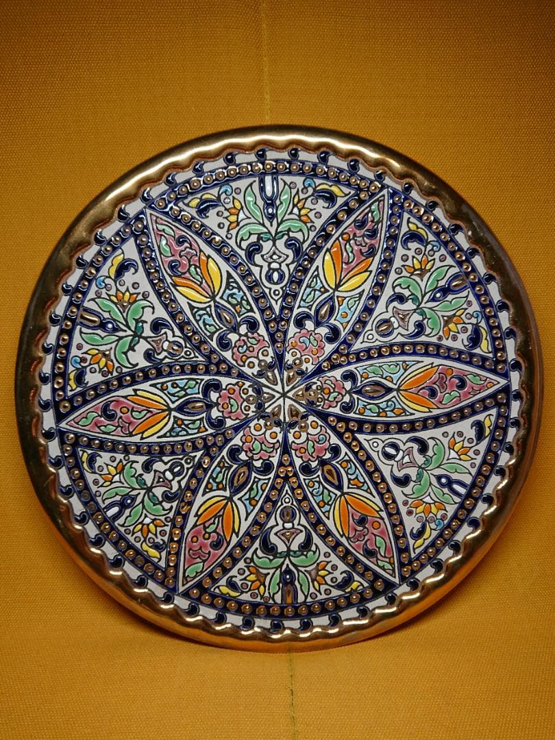 【美品】飾り皿　金彩　ヨーロッパ　置物　インテリア　工芸品　美術品　A2566