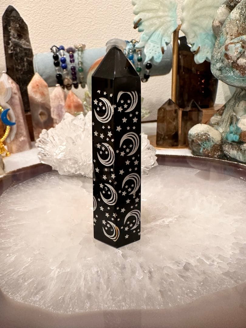 オブシディアンポイント♡♡星と月柄