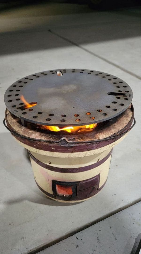 七輪用鉄板　七鉄　七輪 鉄網　鉄板プレート　BBQ ソロキャンプ