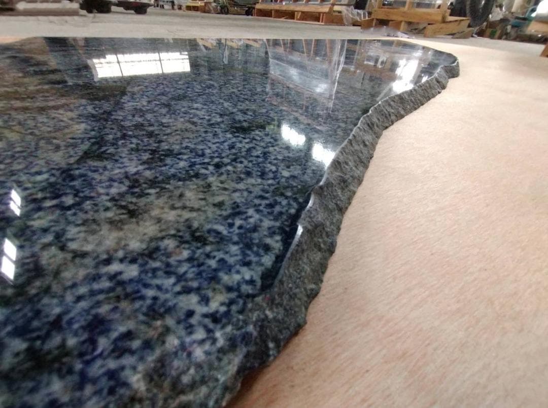 超高級　超貴重●天然御影石 青系 ●ディスプレイ　飾り台　台座　天板●インテリア