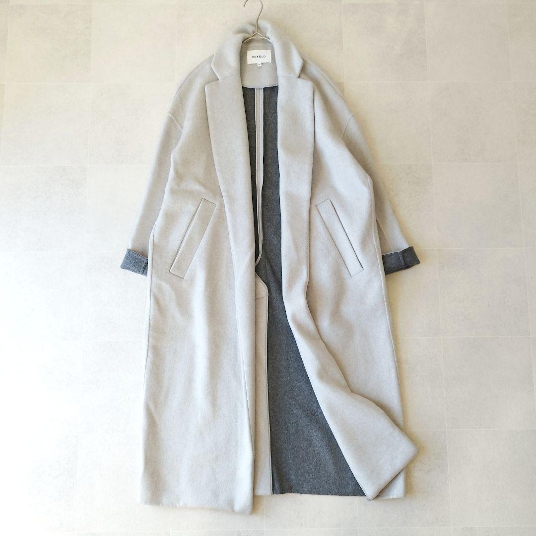 Dia grande様✨エンフォルド チェスターコート バイカラー ライトグレー