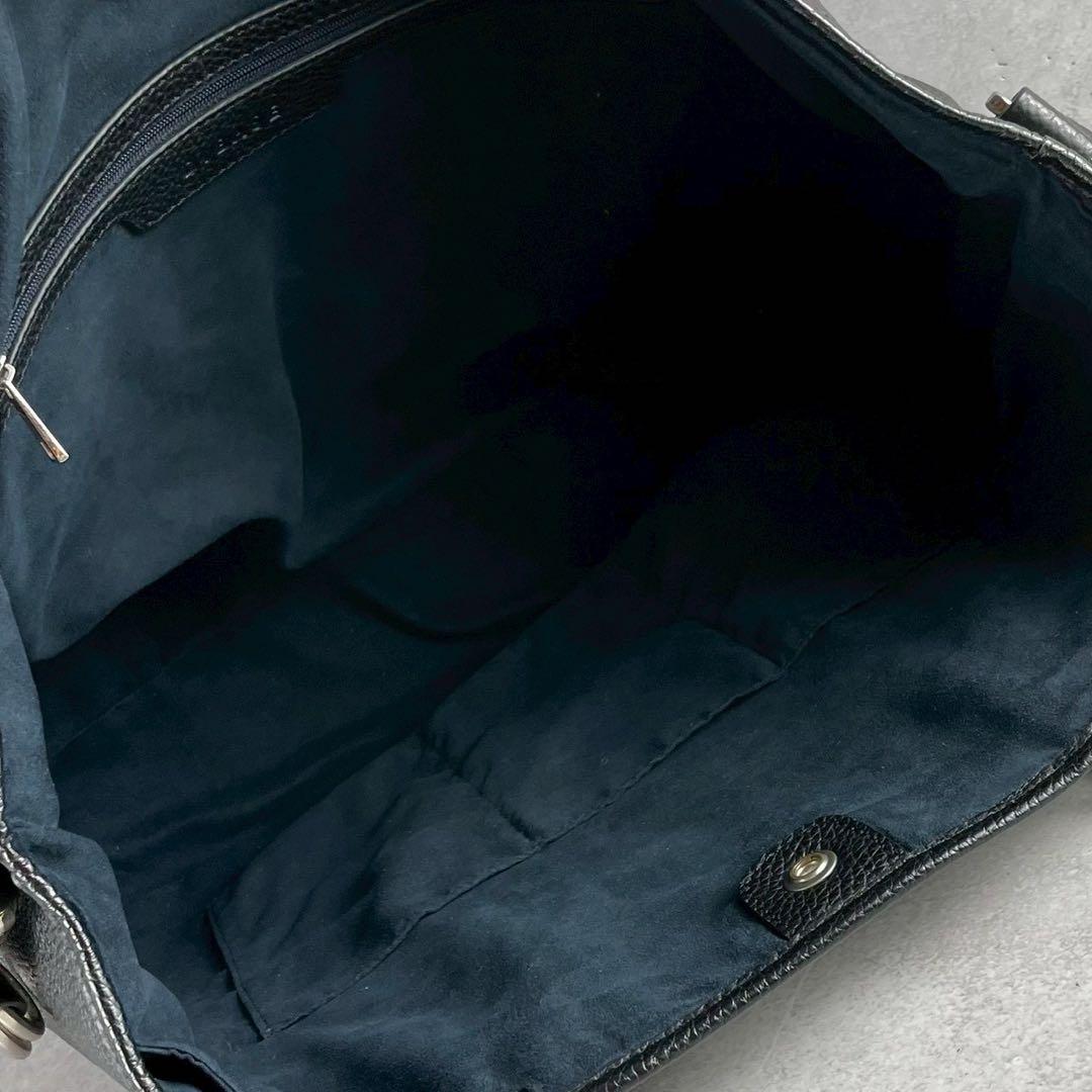 DIBASE 伊勢丹 トートバッグ シボ革 肩掛け A4収納可 黒 ビジネス