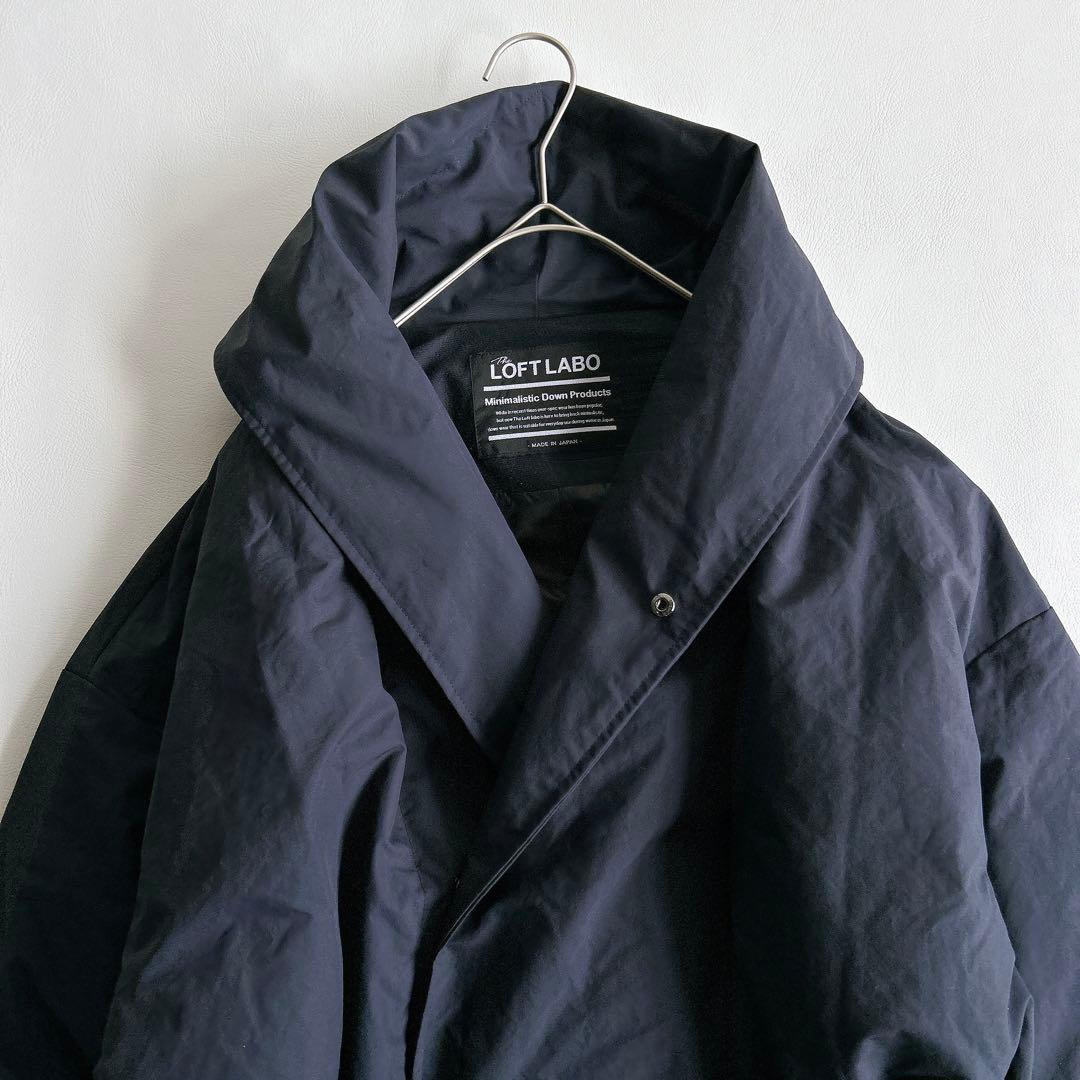 ロフトラボ　ショールカラーダブルダウンコート　ROAR ネイビー　サイズ1