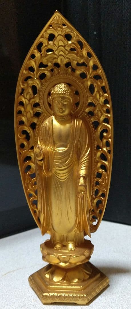 最終値下げ!仏像 釈迦如来 15.7cm(金メッキ) 高岡銅器(しゃかにょらい)