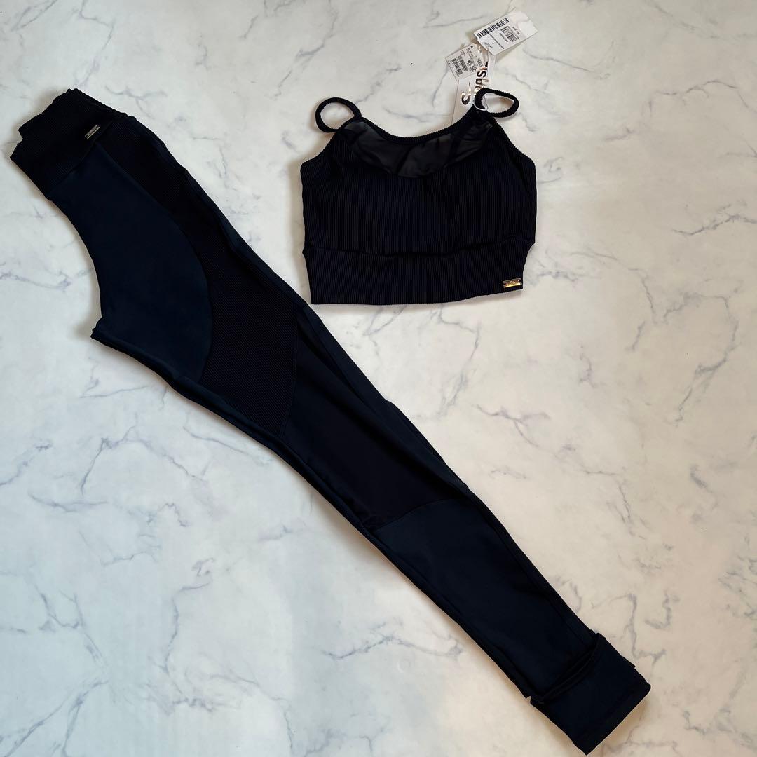 CAJUBRASILヨガウェアブラック・ペトロリウムブルーセットアップ×2新品