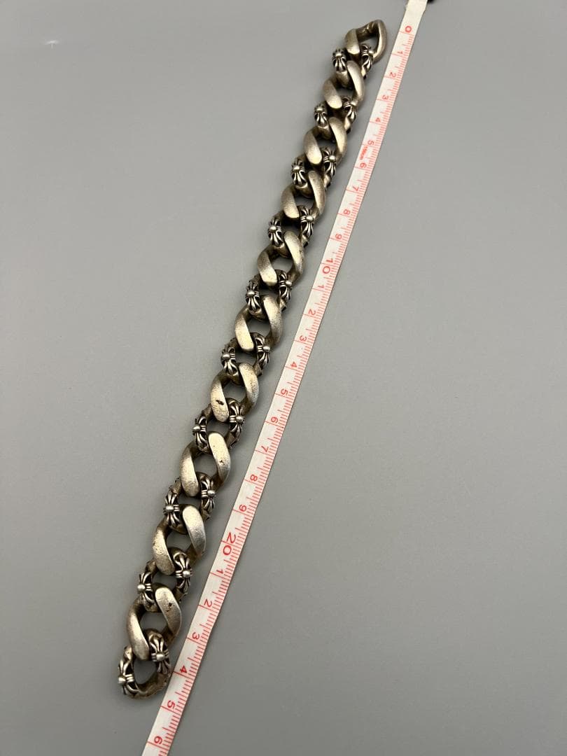 銀製　プレスレットチェーン　留め具なし　メンズ用　重量約126g