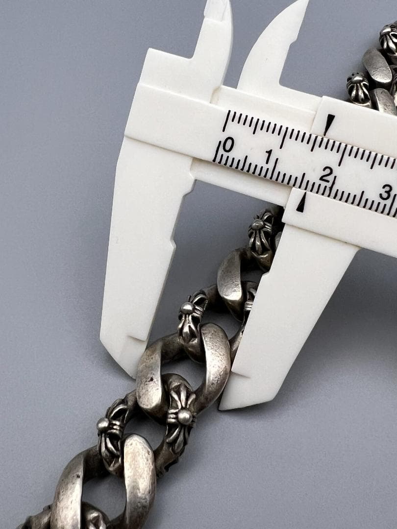 銀製　プレスレットチェーン　留め具なし　メンズ用　重量約126g