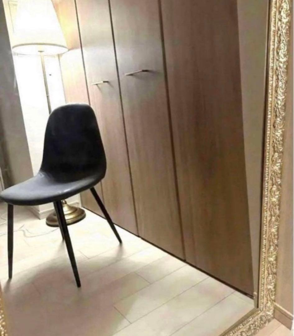 グレー×BLACK スタイリッシュおしゃれroomチェアー