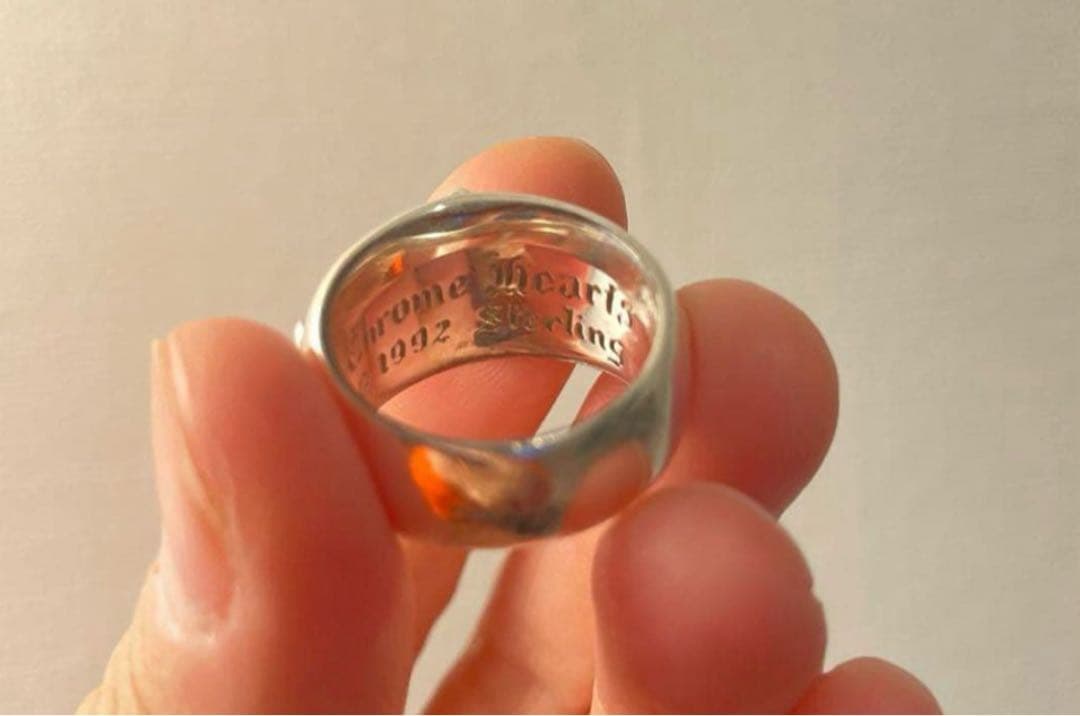 アクセサリー CHROME HEARTS FLORAL CROSS RING US8