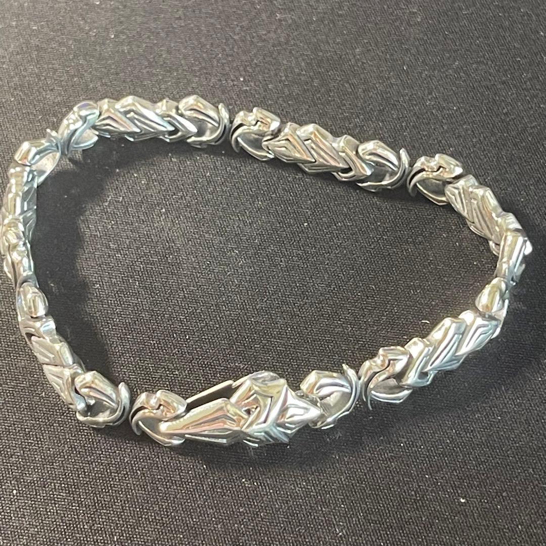 925スターリングシルバー レトロ＆ディストレストスタイルの 新しいブレスレット