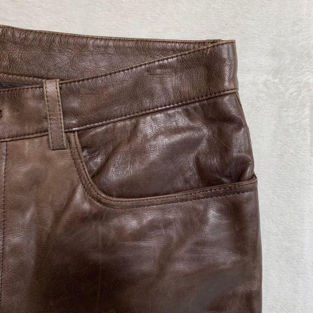 【最高級】ポールスミスコレクション / ゴートスキン レザーパンツ