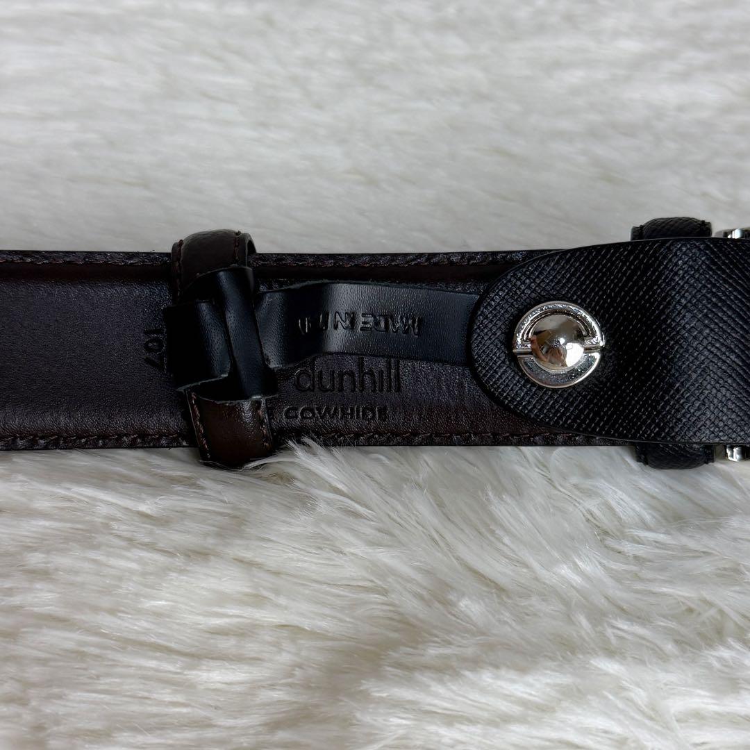 新品♡保存箱付♡dunhillダンヒル ロゴ スクエアバックル レザー ベルト