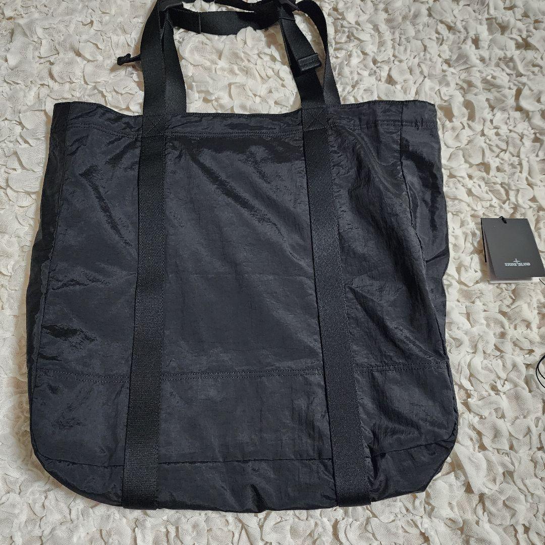 ストーンアイランド フロントファスナー＆リップストップライニング トートバッグ