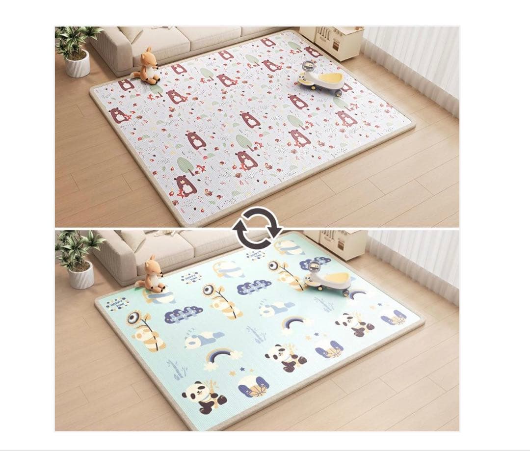 リバーシブルプレイマット #3033 プレイマット熊250 カラー【A】