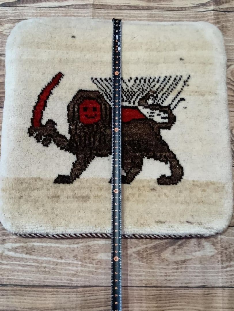 ギャッベ　クッション　ペルシャ絨毯　イラン　手織り(6)