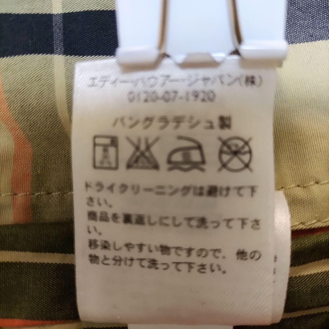 エディーバウアー ステンカラーコート チェック柄 ライナー付き グレー S