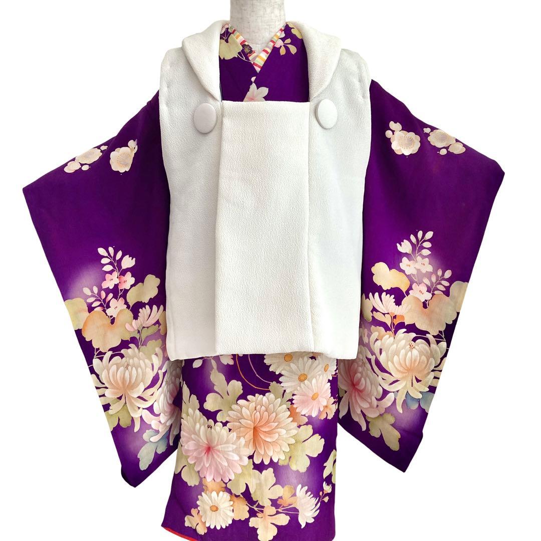 アンティーク　鳳凰　女の子　七五三　子供着物　 アンティーク着物　縮緬　NO6