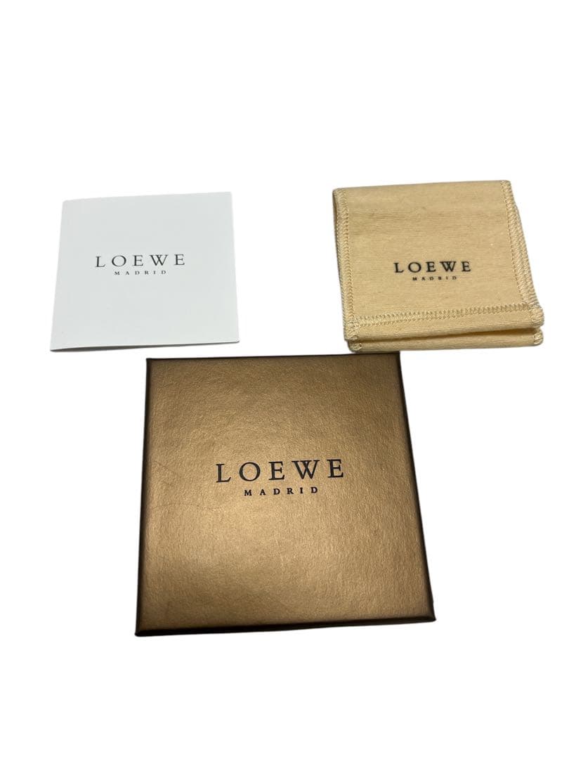 LOEWE ブラウンレザー キーホルダー