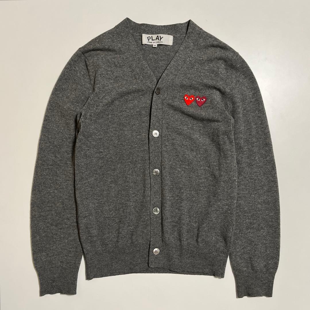 PLAY COMME des GARÇONS カーディガン ニット グレー S