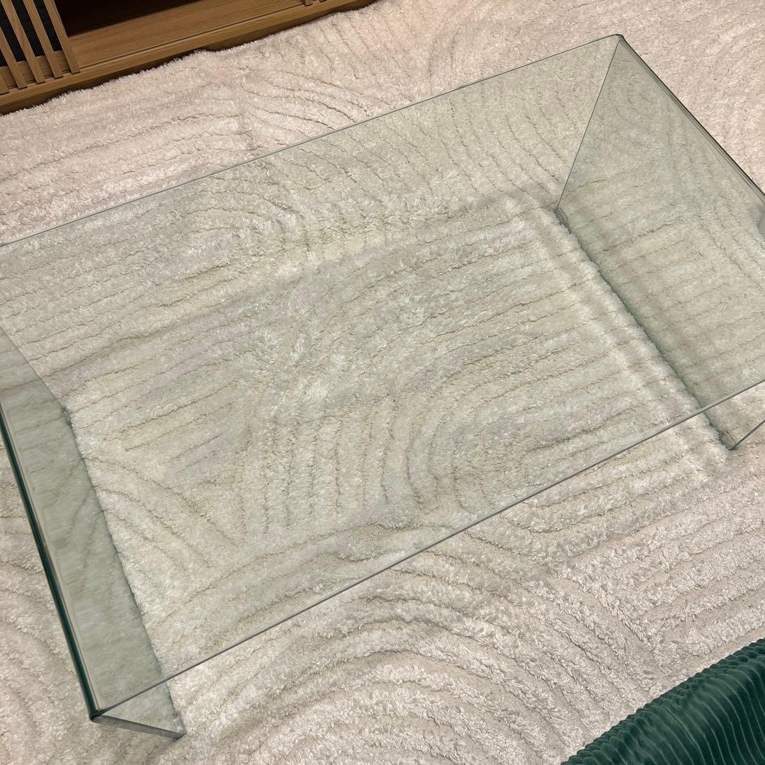 クレール　コーヒーテーブル　ガラステーブル　ローテブル