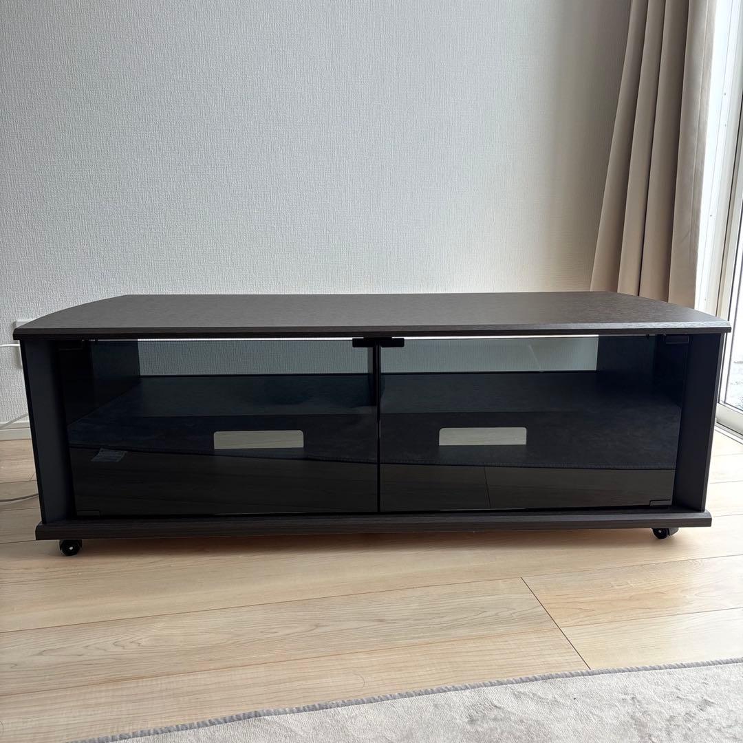 ブラック テレビ台 オープンシェルフ(50型まで)
