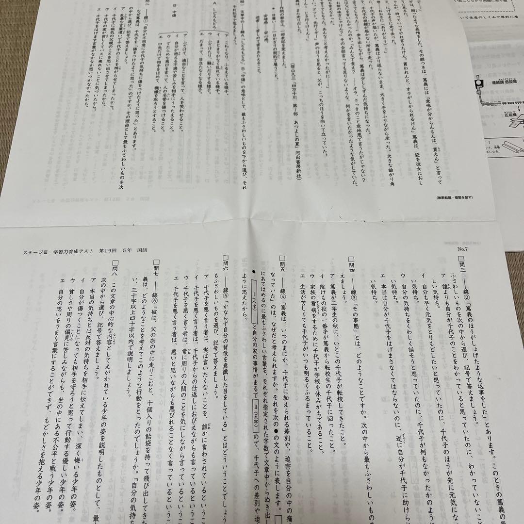 2025年 日能研 5年 ステージⅢ 育成テスト