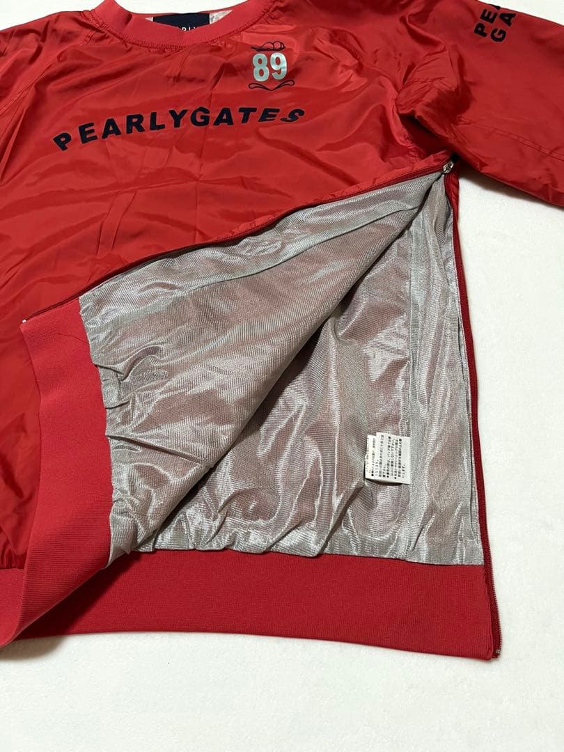 【訳あり】【PEARLY GATES】サイズ6赤＊ツインスニード＊シャカシャカ