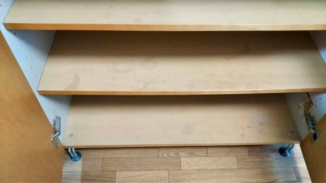 【廃盤・希少】送料込 無印良品キャビネット（食器棚・カップボード）ナチュラル木製