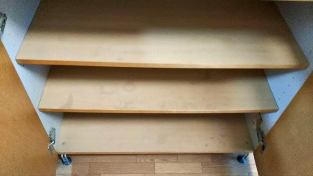 【廃盤・希少】送料込 無印良品キャビネット（食器棚・カップボード）ナチュラル木製