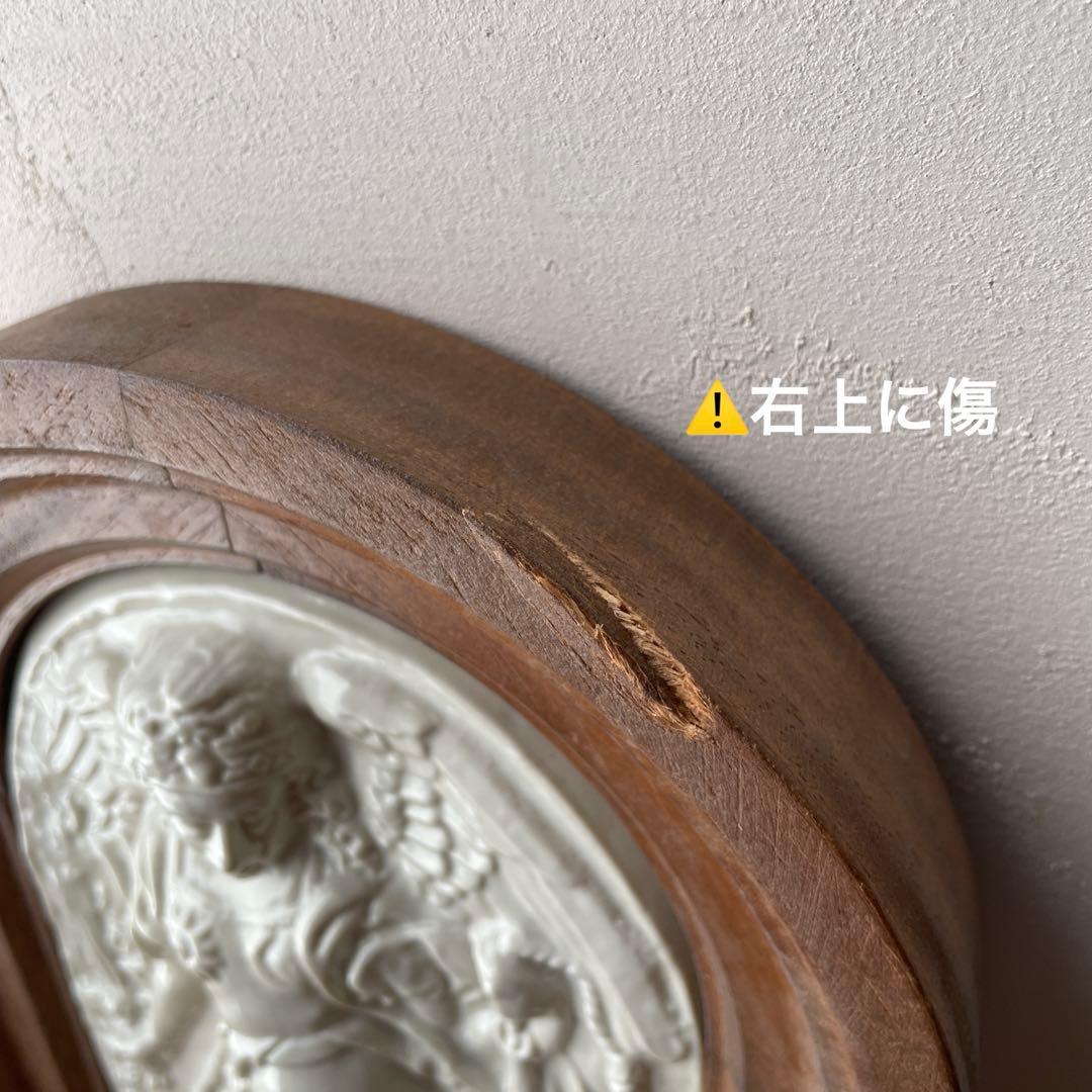 大天使ミカエル　陶板画　アンティーク　レプリカ　ドイツ　ミュージアムグッズ