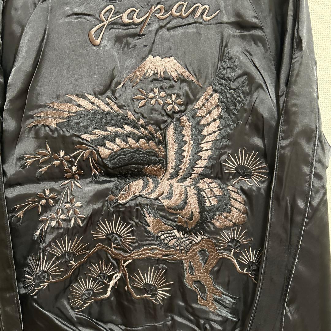 新品　XL クロップドヘッズ　ブラック✖️ゴールド　スカジャン　刺繍