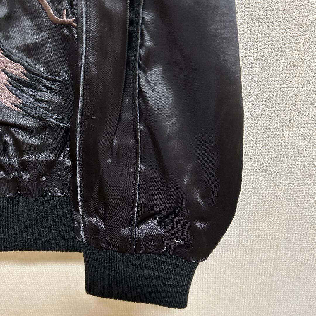 新品　XL クロップドヘッズ　ブラック✖️ゴールド　スカジャン　刺繍