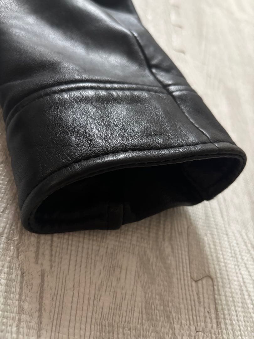 【美品】UNITED TOKYO 襟付きシングルライダース　ラムレザー　サイズ1