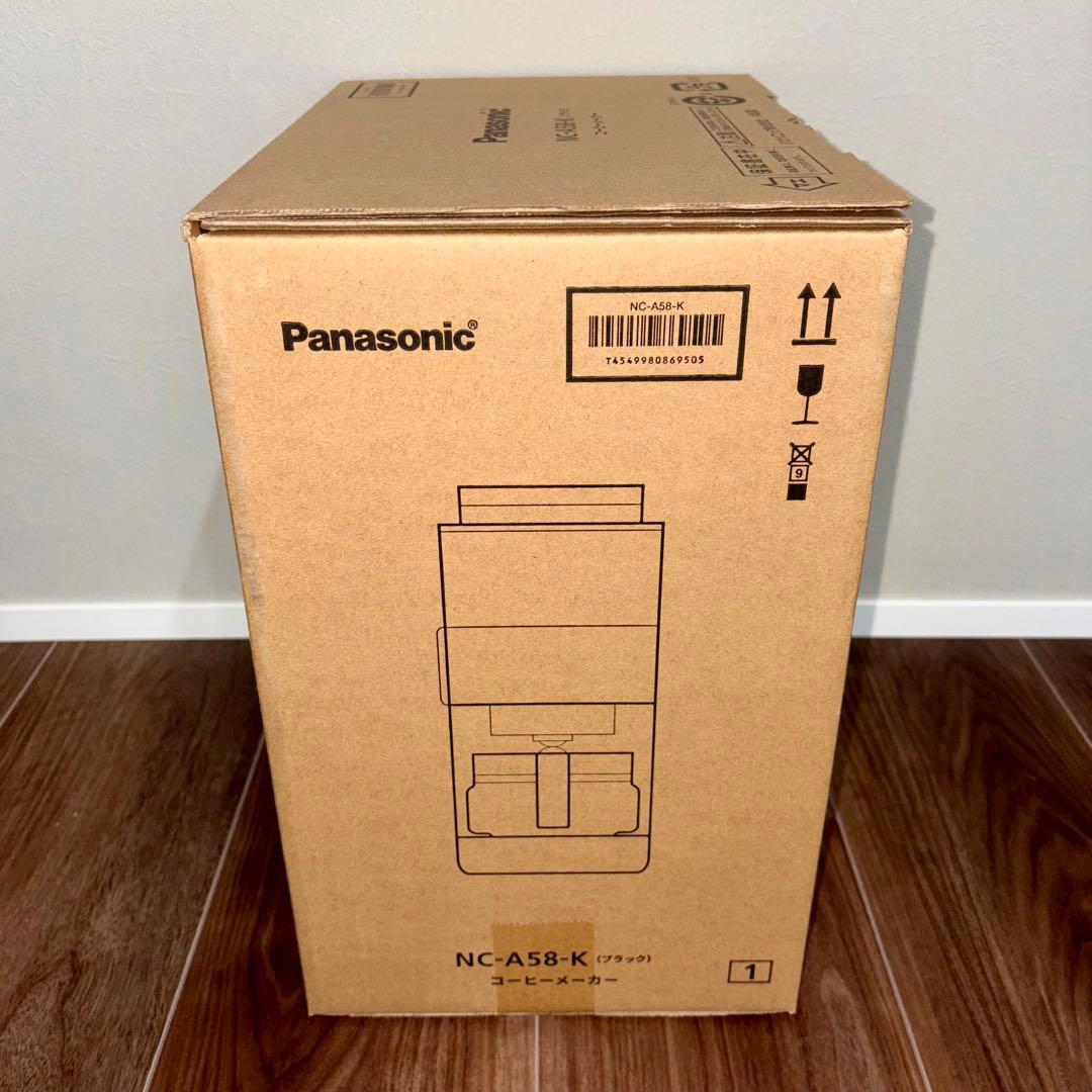 【新品】Panasonic 全自動コーヒーメーカー NC-A58-K ブラック