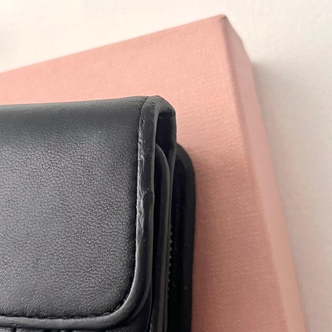 miu miu ミュウミュウ マテラッセ 三つ折り財布 ミニ 0204-①