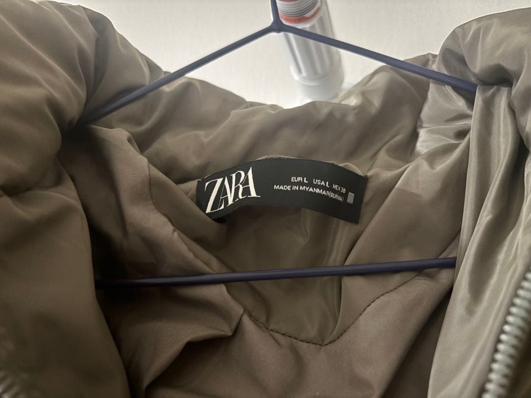 【極美品】ZARA ウォーター＆ウィンドプロテクションフード ロングダウンコート