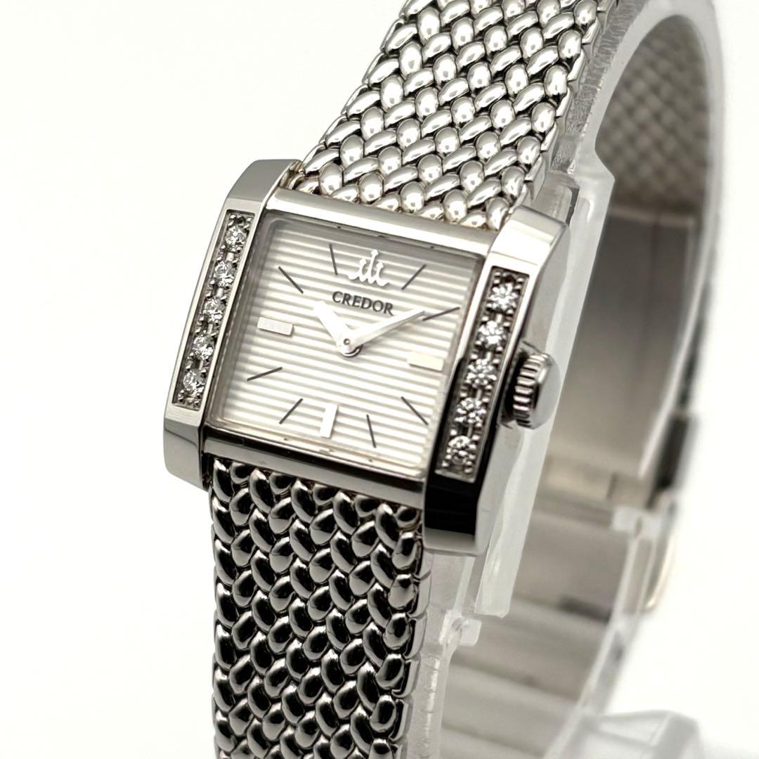 CREDOR ダイヤベゼル クォーツ レディース 腕時計