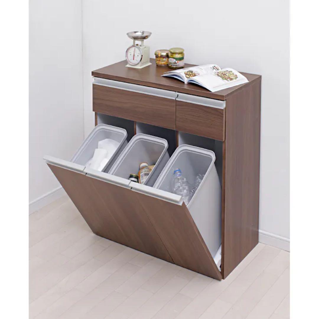 アイリスオーヤマ　ペールカウンター　食器棚　蓋つきゴミ箱　キッチン　収納棚