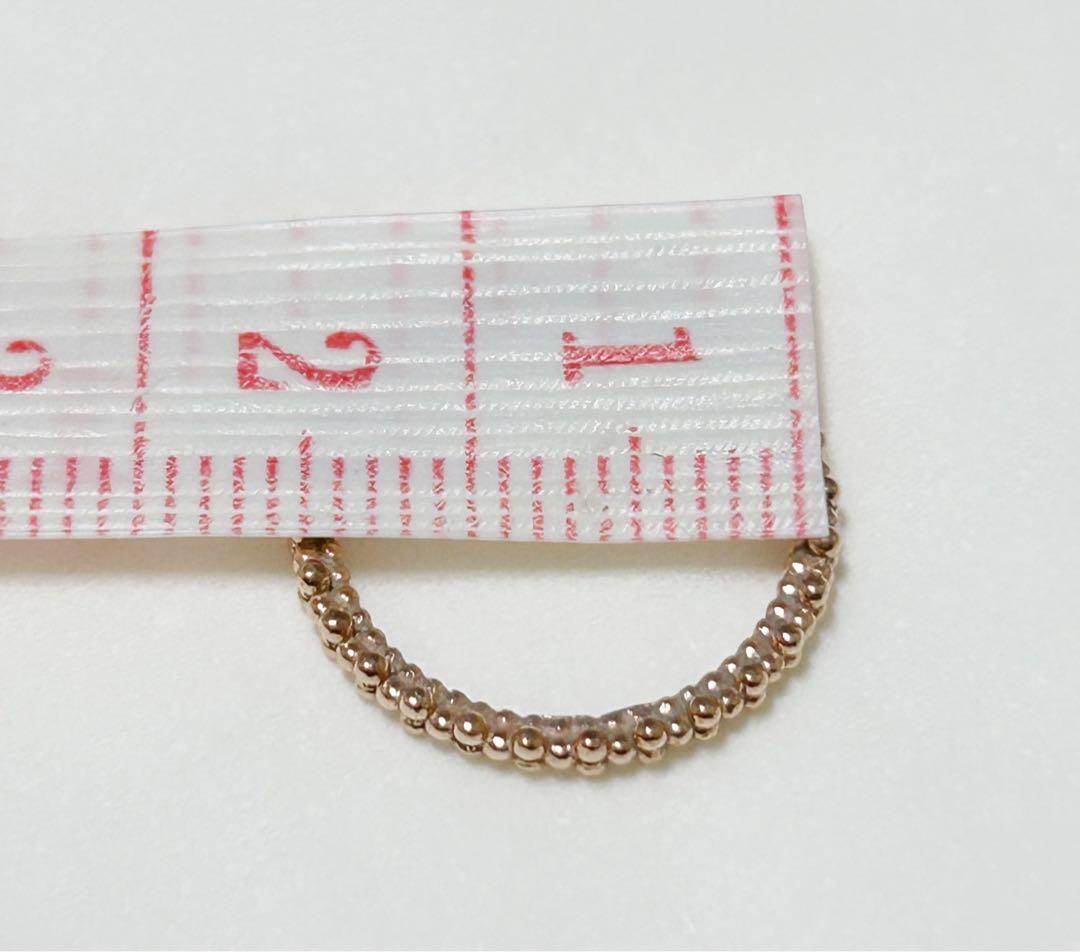 ローズゴールド ビーズデザインリング