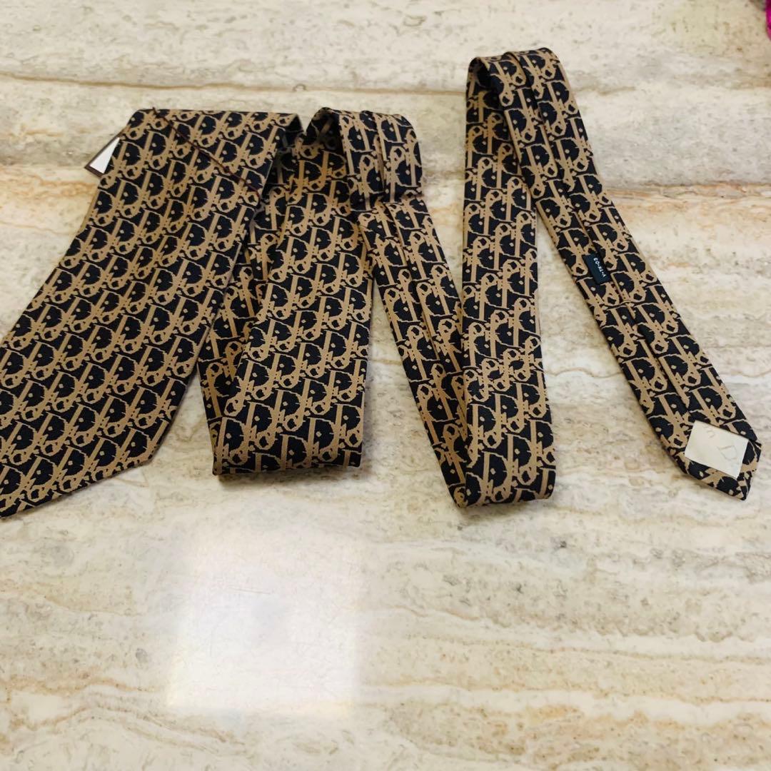 N195 新品未使用 クリスチャンディオール トロッター柄 ネクタイ メンズ