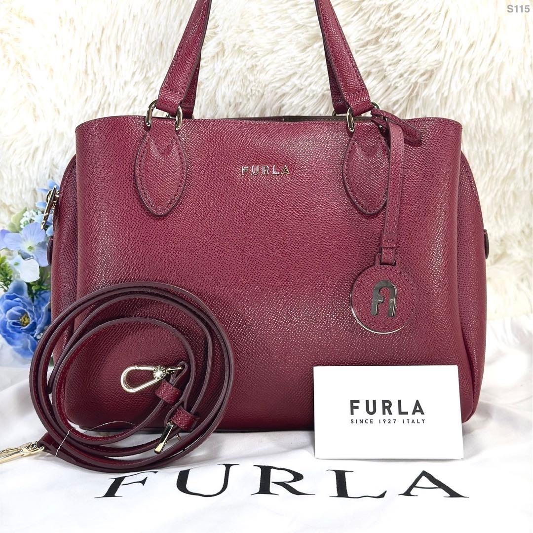 【未使用級】フルラ ミネルヴァ エス 2way ショルダーバッグ レザー 肩掛け