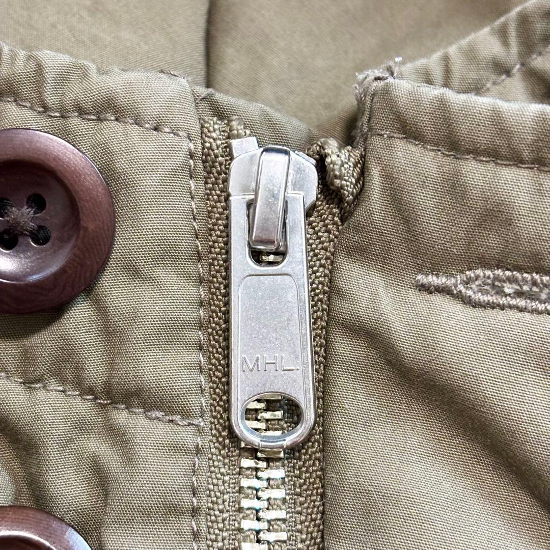 極美品 MHL. マウンテンモッズコート ダウンジャケット コート カーキ L
