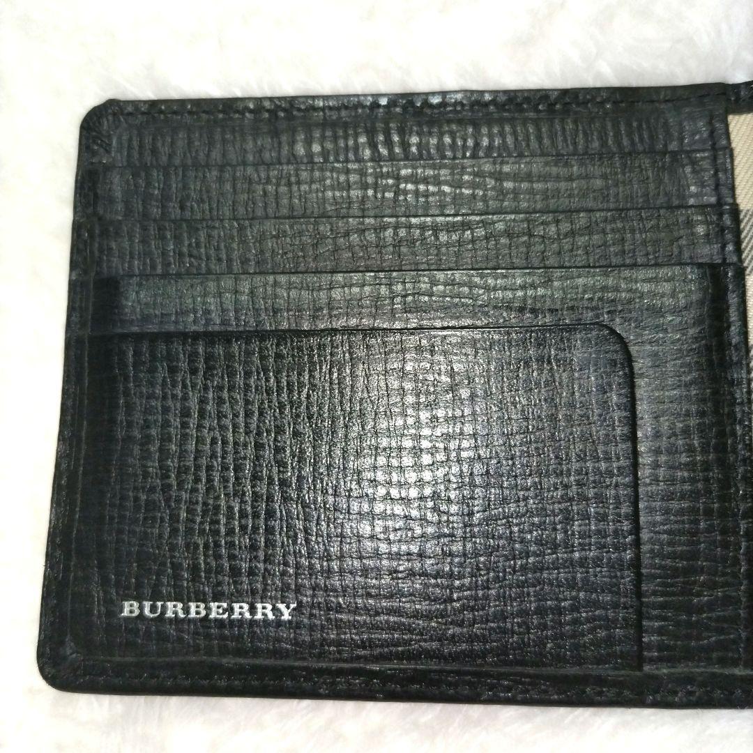 【レア】BURBERRY ノバチェック エンボス マネークリップ 二つ折り財布