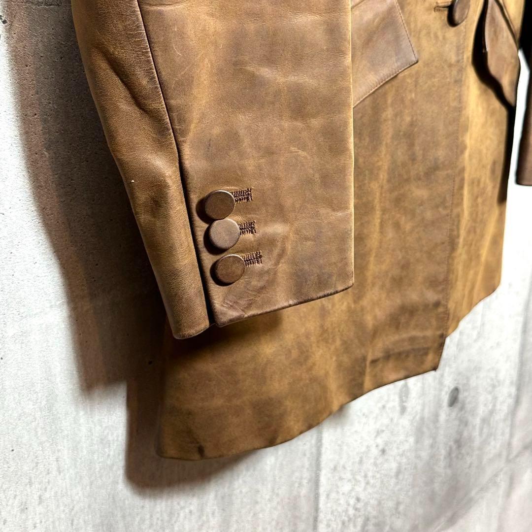 ⭐️希少⭐️agnes b. SPECIAL レザーコート　牛革　ブラウン
